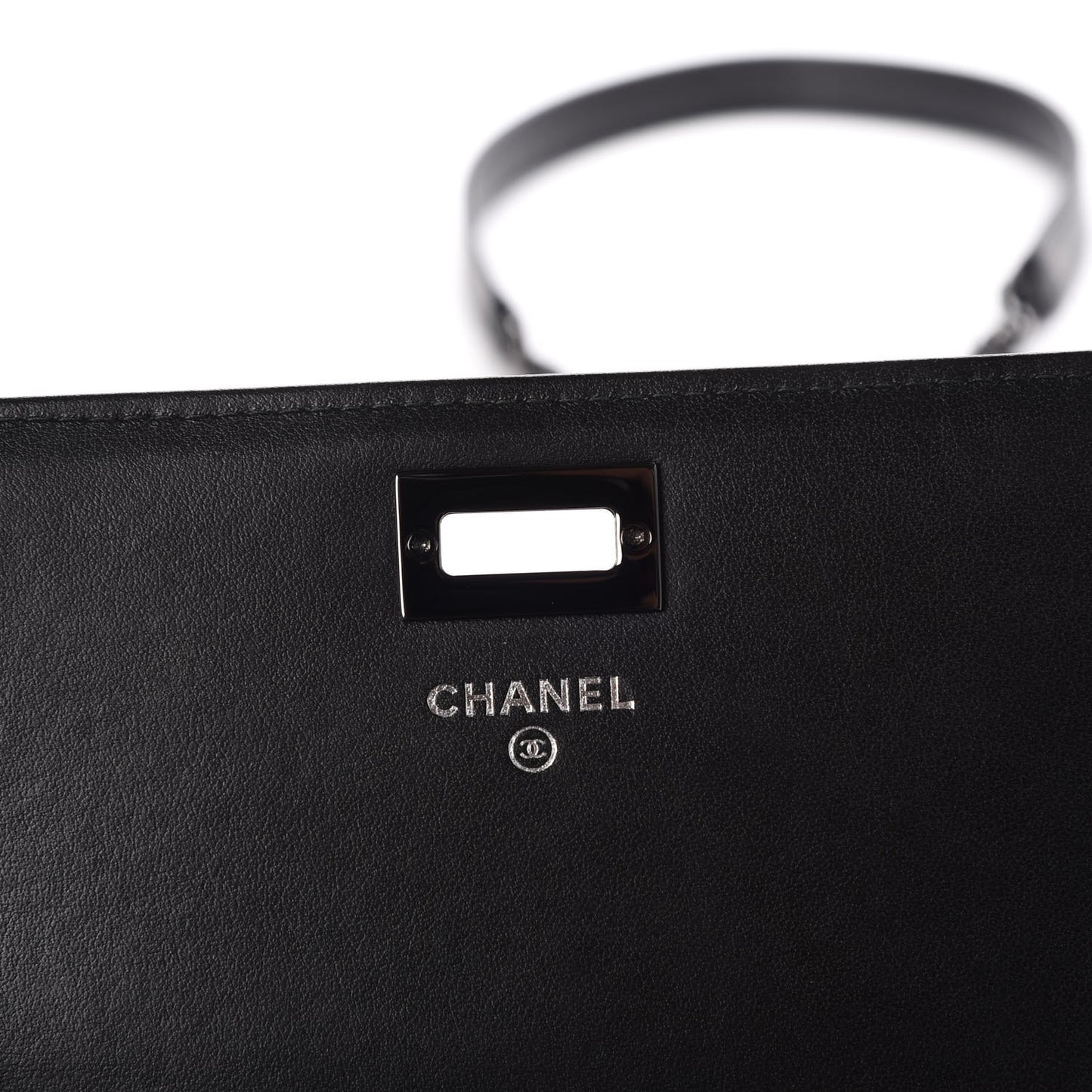 Aged Calfskin Chevron Quilted Reissue 2.55 Square Wallet On Chain WOC So Black