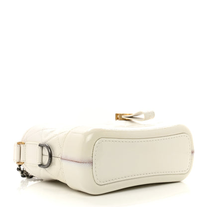 Chanel Patent Goatskin Quilted Small Gabrielle Hobo White 4 of 11