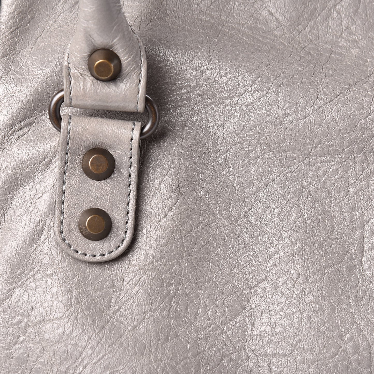 Agneau Classic Hardware S Sunday Tote Gris Pyrite