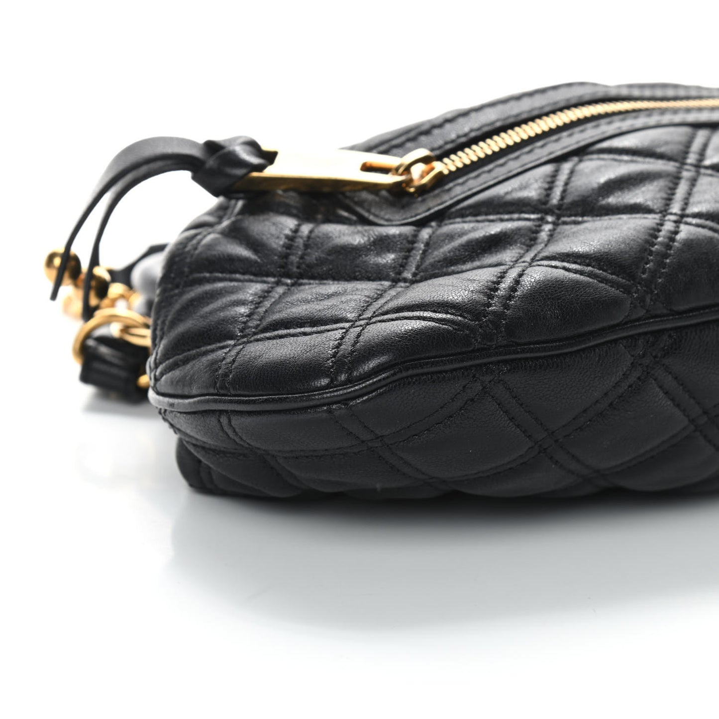 Calfskin Quilted Stam Black