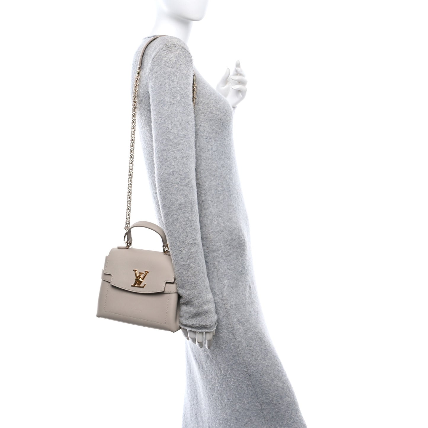 Soft Calfskin Mini Lockme Ever Greige