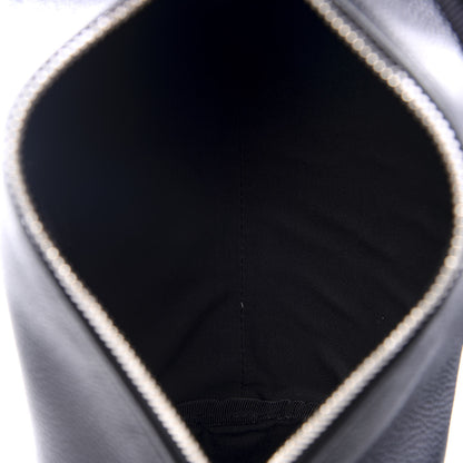 Christian Dior HOMME Grained Calfskin Mens Roller Pouch Black 4 of 8