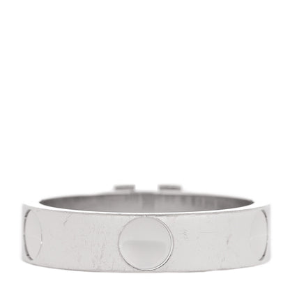 Louis Vuitton 18K White Gold Empreinte LV Ring 58 8.5 3 of 4