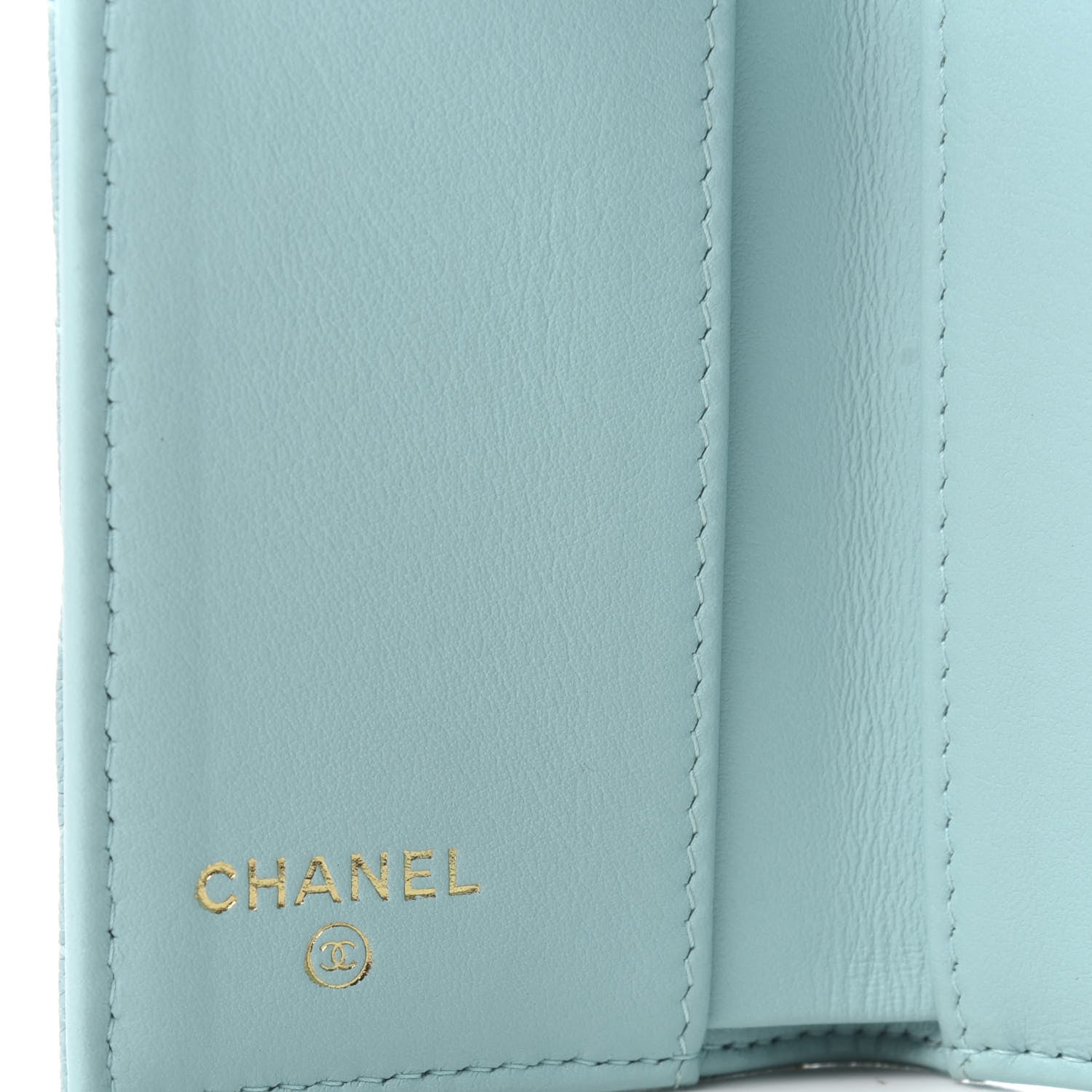 Chanel Caviar Quilted Small Boy Flap Wallet Light Blue 7 of 8