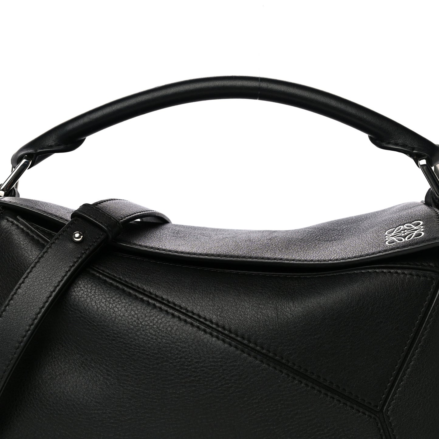 Calfskin Small Puzzle Bag Black