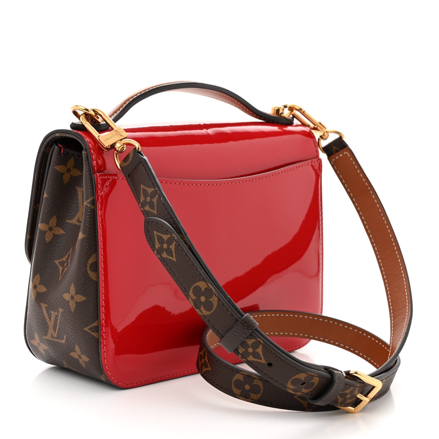 Louis Vuitton Patent Calfskin Monogram Cherrywood BB Scarlet 3 of 10