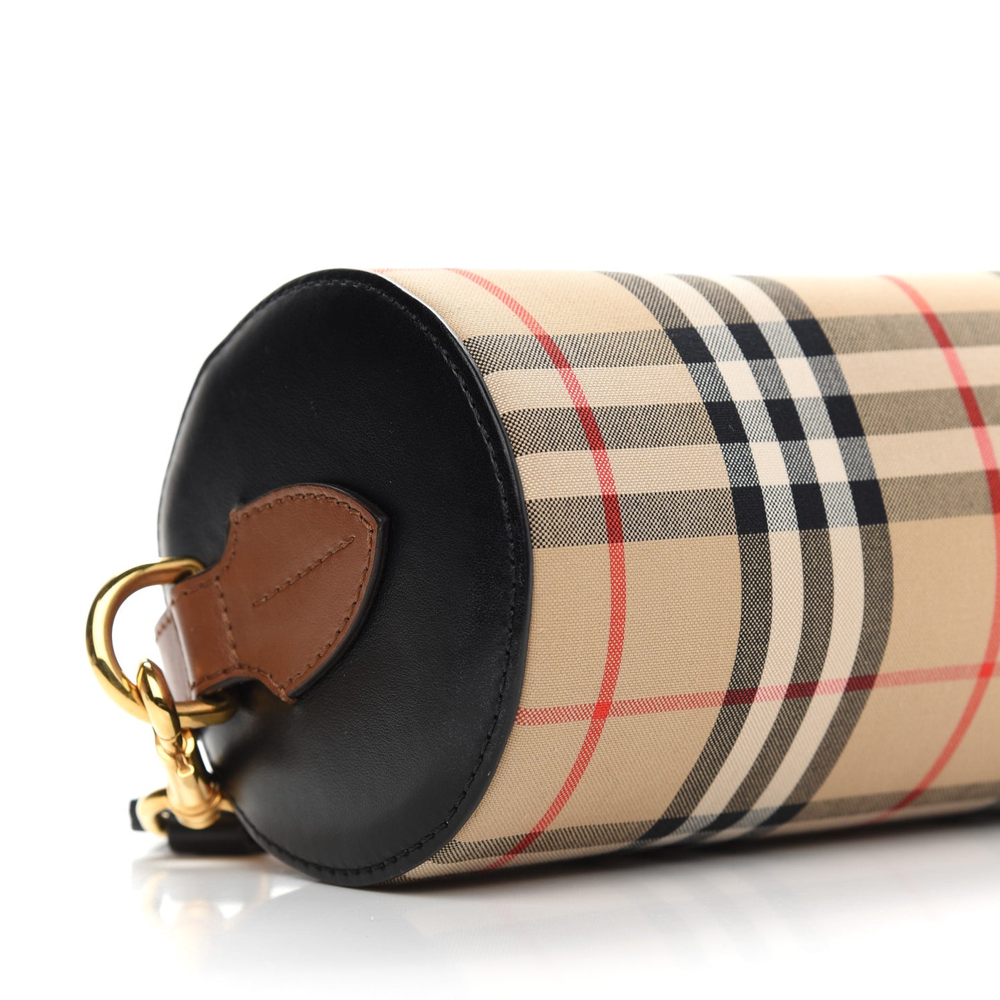 Vintage Check Calfskin Barrel Bag Archive Beige
