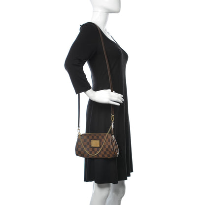 Louis Vuitton Damier Ebene Eva Clutch 2 of 9