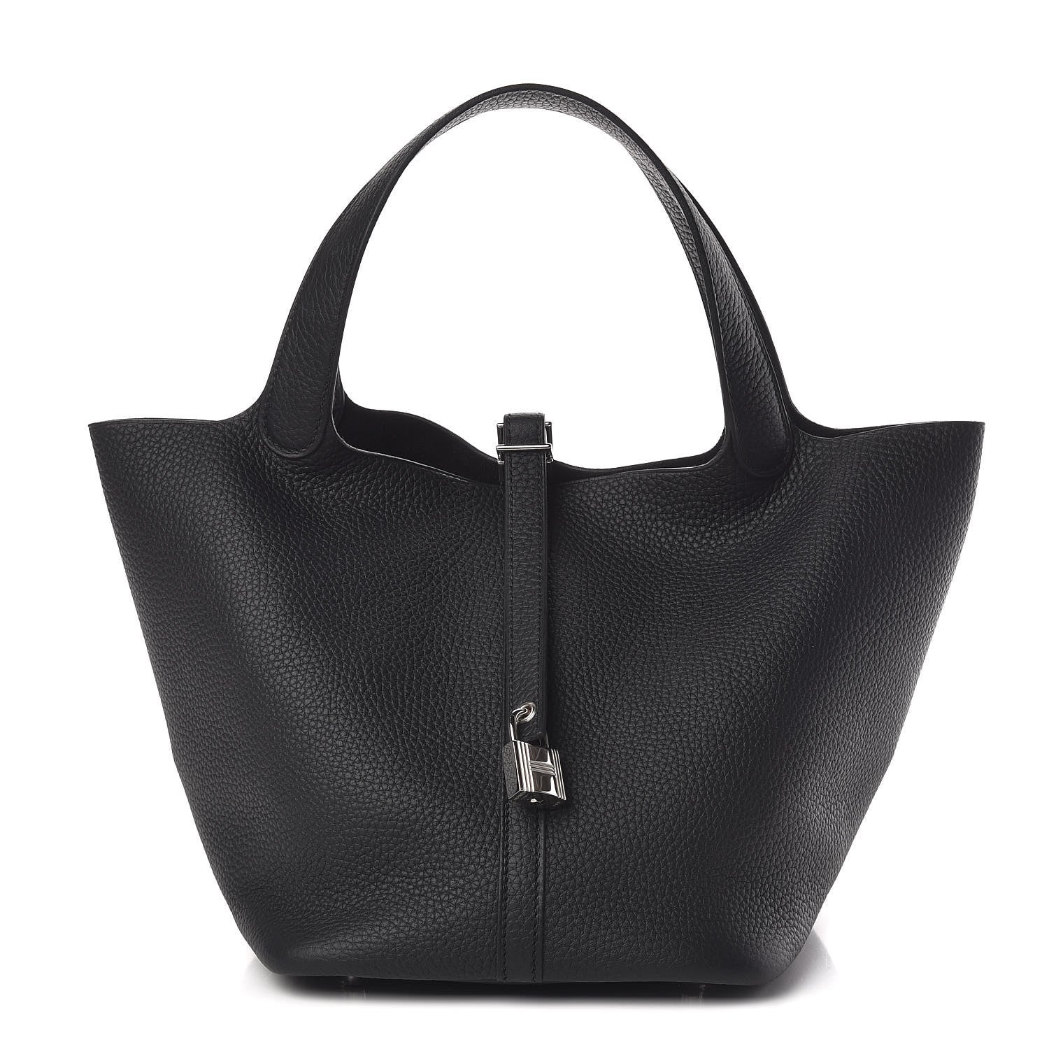 Hermes Taurillon Clemence Picotin Lock 22 MM Black 1 of 10