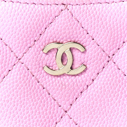 Chanel Caviar Quilted Card Holder Pink 9 of 13