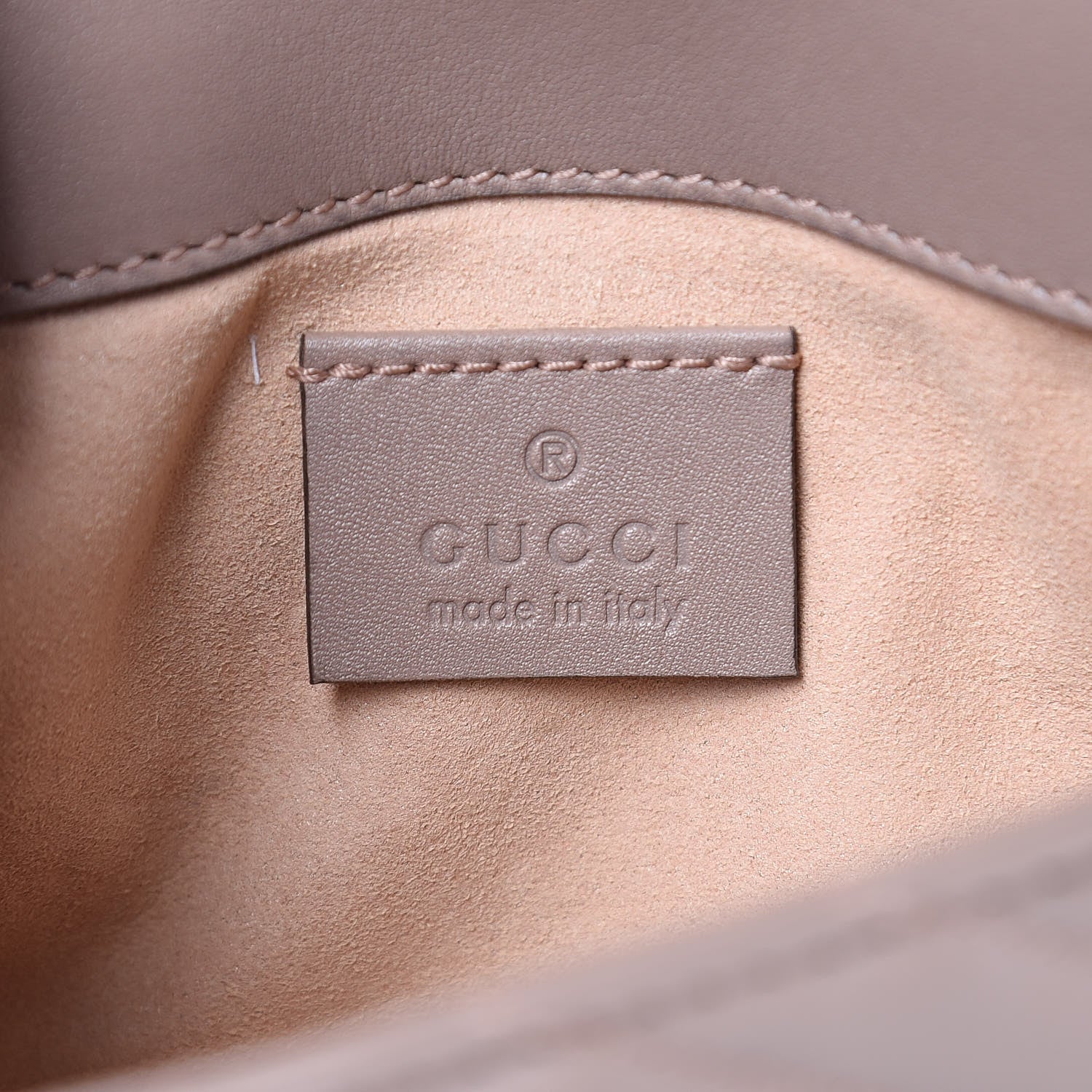 Gucci Calfskin Matelasse Super Mini GG Marmont Shoulder Bag Porcelain Rose 6 of 12