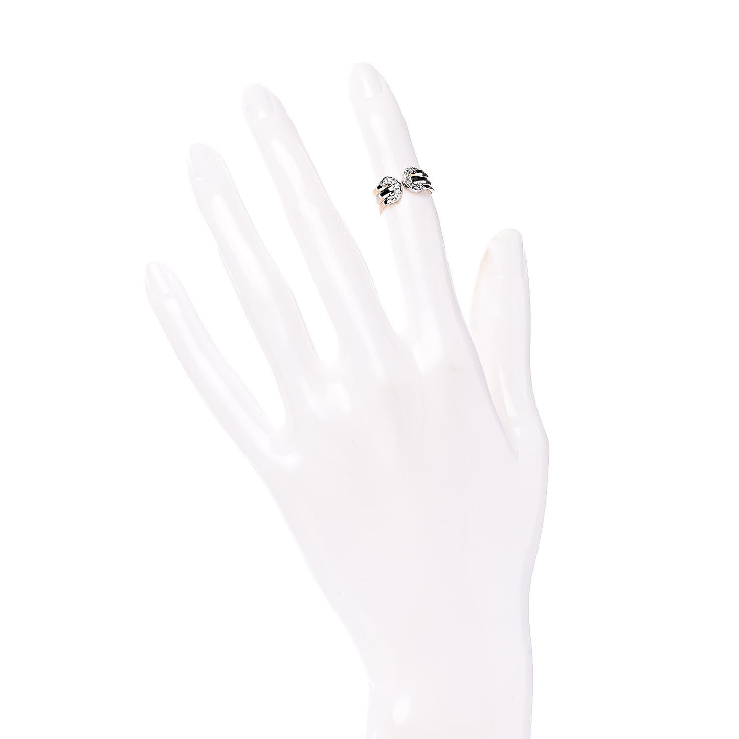 18K Pink Yellow White Gold Diamond C De Ring 45 3.25