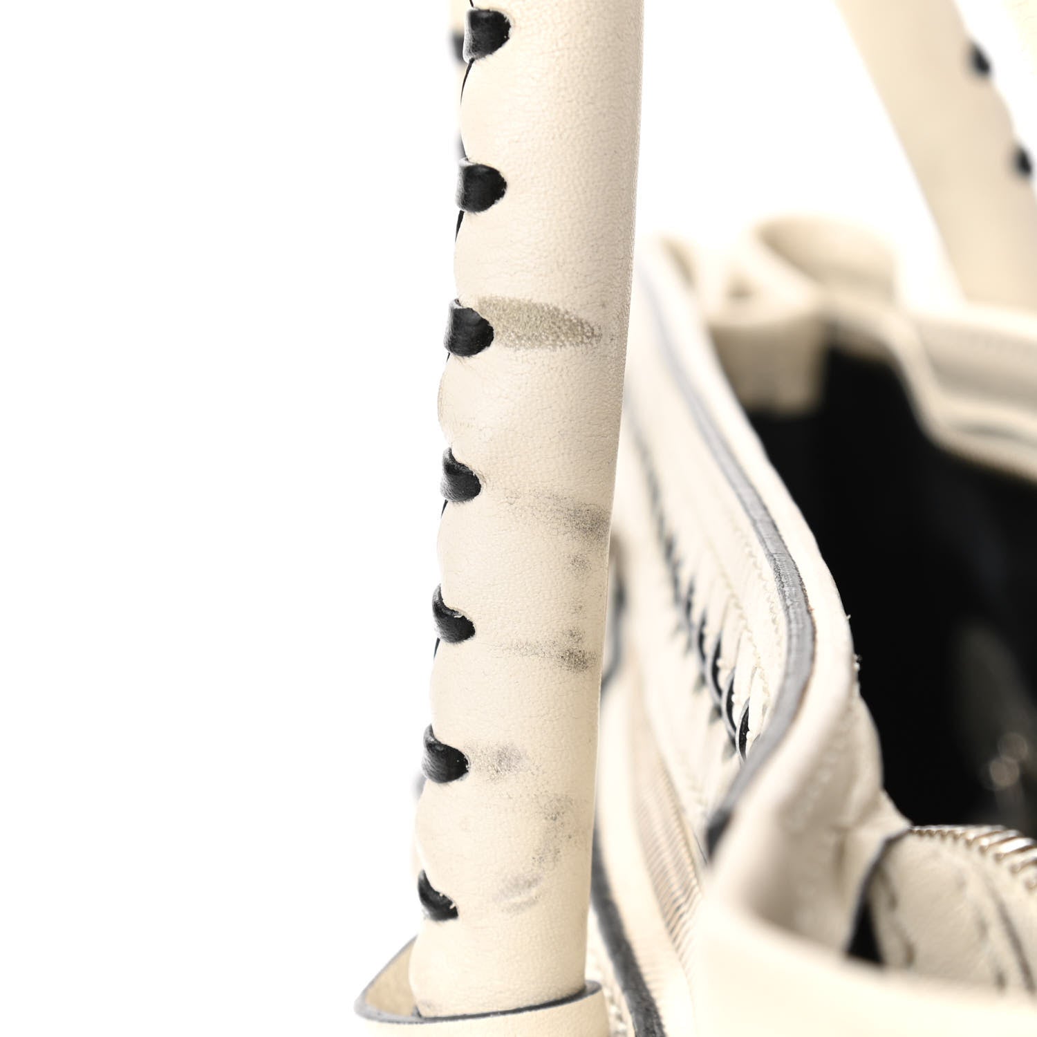 Alexander McQueen Calfskin Whipstitch Folk Tote White 17 of 20