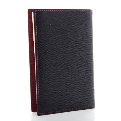 Hermes Courchevel Globe Trotter PM Agenda Cover Black Rouge Vif 3 of 9