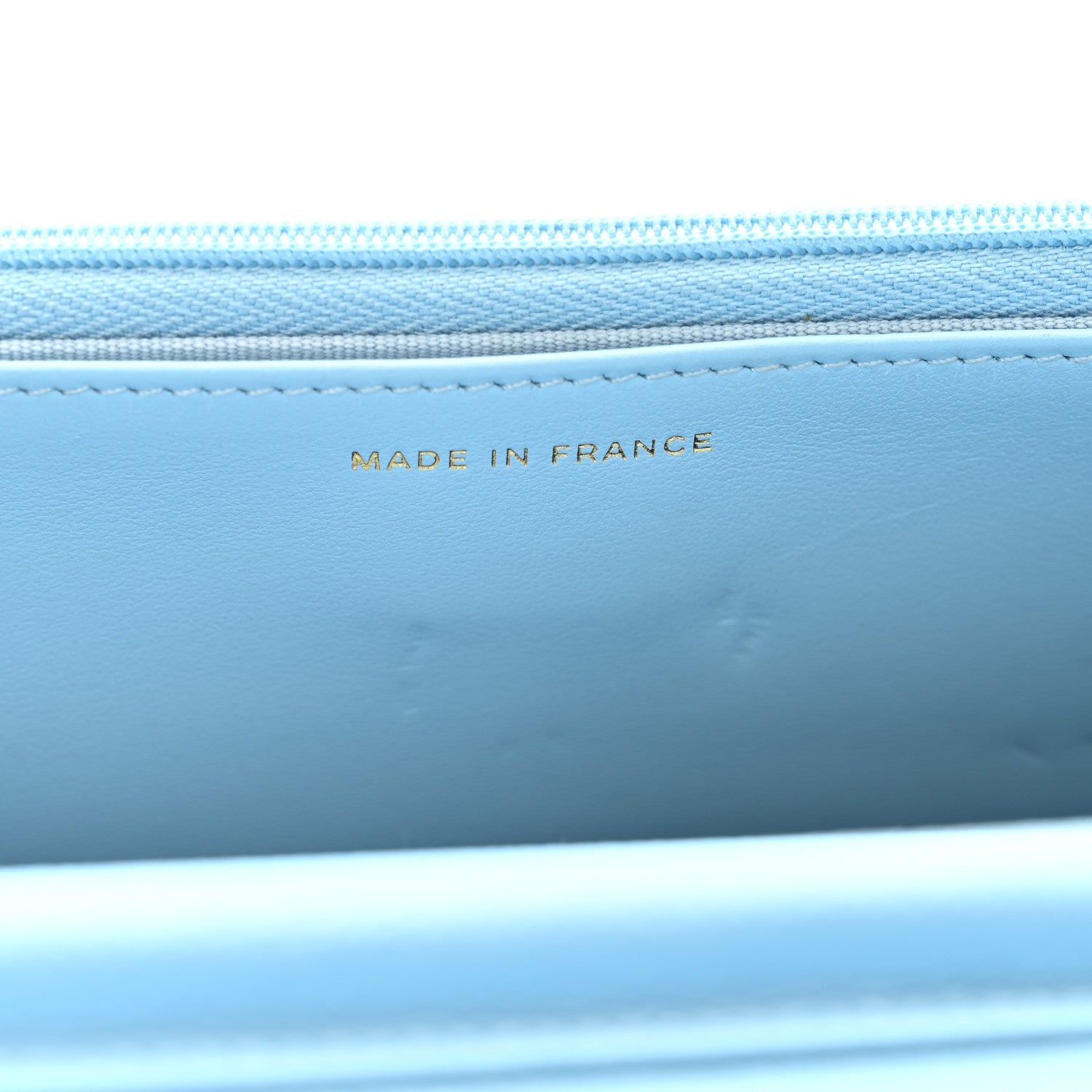 Chanel Caviar Quilted Wallet on Chain WOC Blue 8 of 15