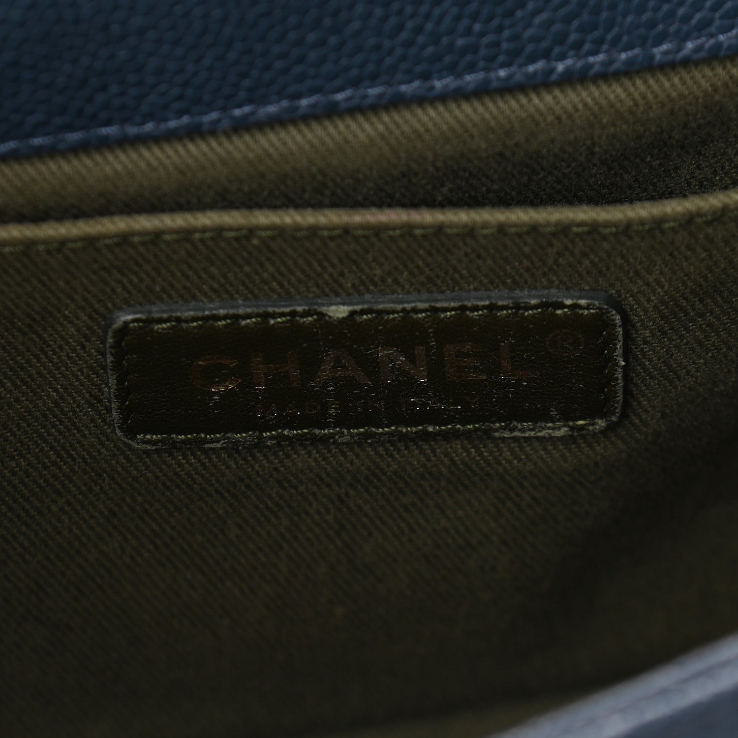 Chanel Caviar Quilted Medium Boy Flap Blue 6 of 9