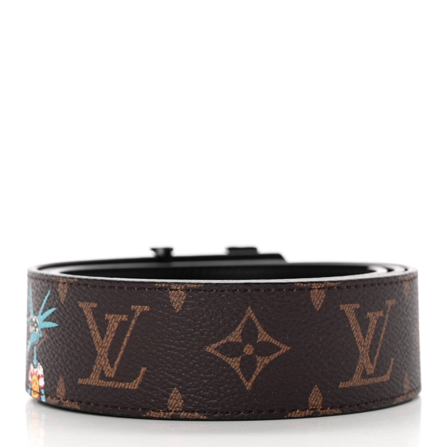 Calfskin Monogram 40mm LV Friends Belt 90 36 Black