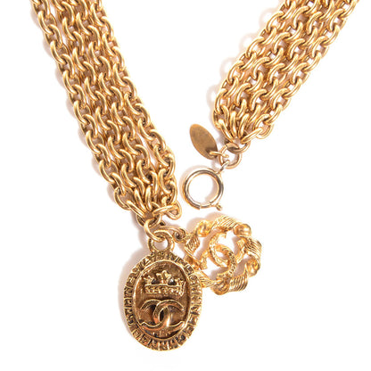 Chanel Chain CC Long Necklace Gold 1 of 6