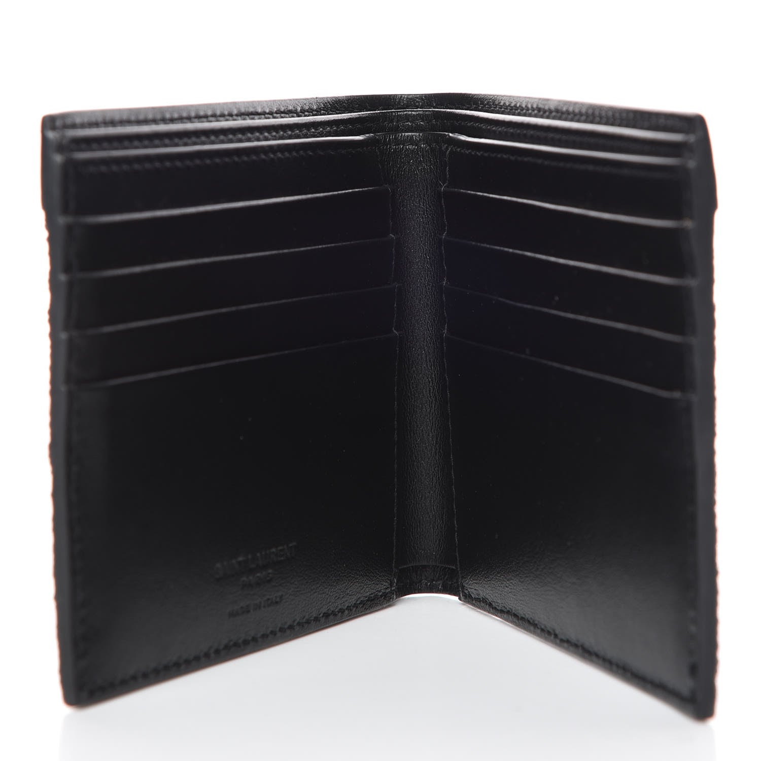 Saint Laurent Calfskin Sequin Bifold Wallet Gunmetal 5 of 8