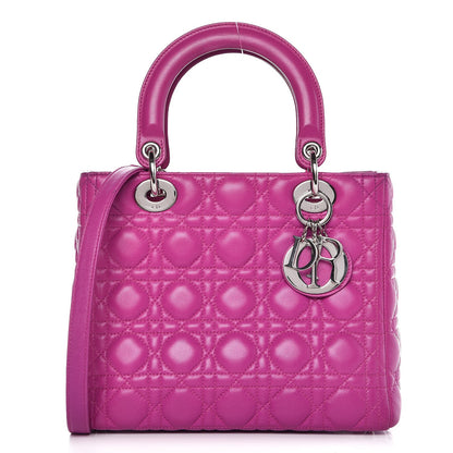 Christian Dior Lambskin Cannage Medium Lady Dior Pink 1 of 8