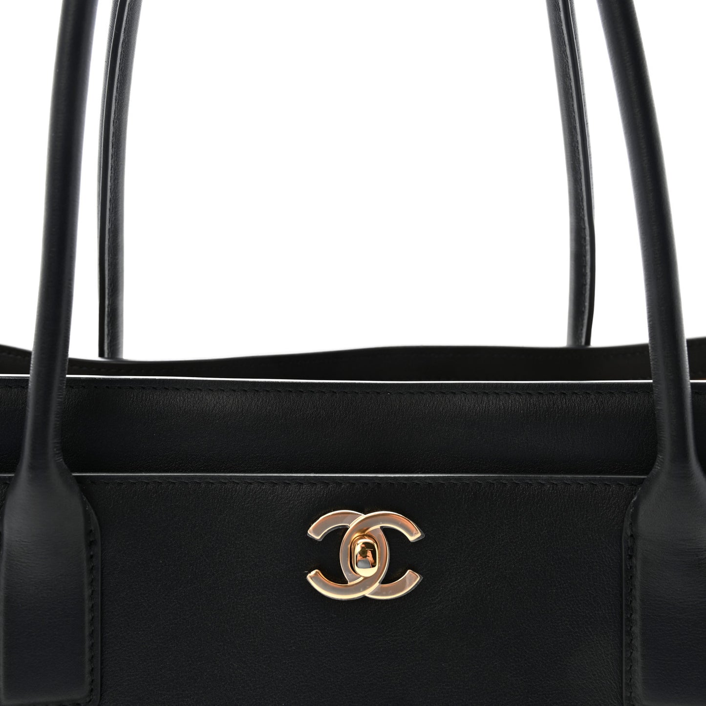 Calfskin Archetype Small Shopping Tote Black