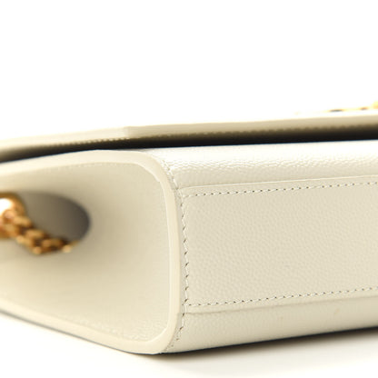 Saint Laurent Grain De Poudre Medium Classic Monogram Kate Satchel Crema Soft 7 of 8