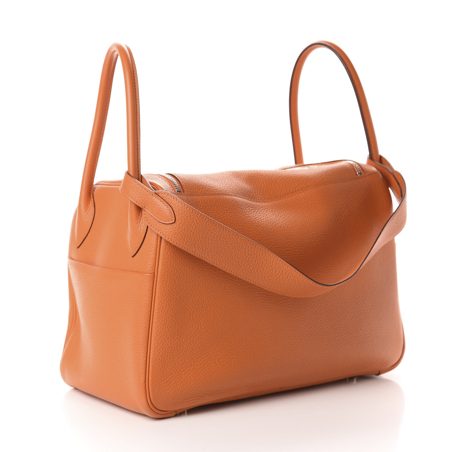 Hermes Taurillon Clemence Lindy 30 Orange 3 of 11