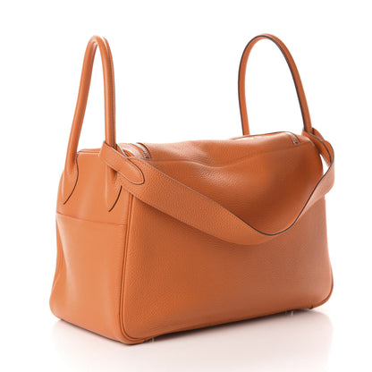 Hermes Taurillon Clemence Lindy 30 Orange 3 of 11