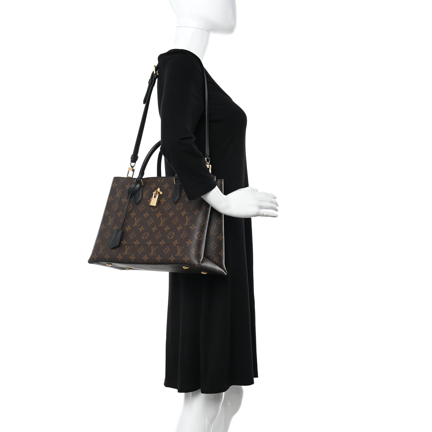 Louis Vuitton Monogram Flower Tote Black 2 of 9