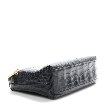 Loro Piana Crocodile L19 Extra Pocket Pouch Black 4 of 10