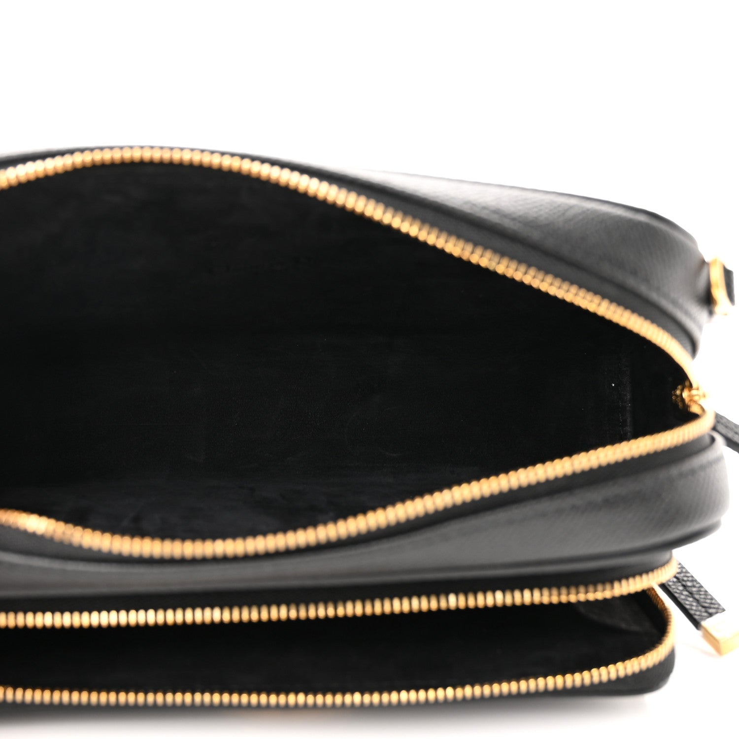 Christian Dior Grained Calfskin Caro Double Pouch Black 5 of 9