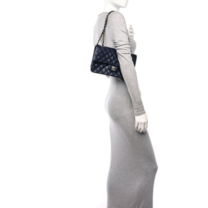 Chanel Lambskin Quilted Medium Double Flap Navy 2 of 10