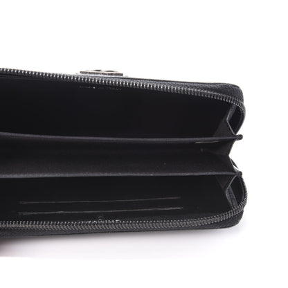 Chanel Lambskin Quilted Small Boy Zip Around Wallet Black 5 of 10