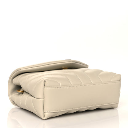 Saint Laurent Calfskin Y Quilted Monogram Toy Loulou Crossbody Bag Crema Soft 5 of 10