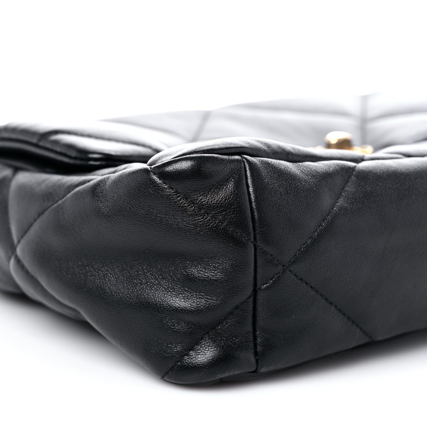 Lambskin Quilted Large Chanel 19 Flap Black
