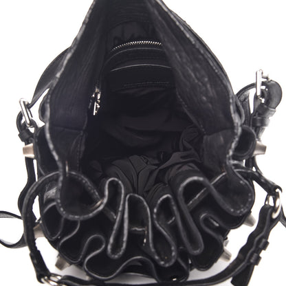 Alexander Wang Pony Hair Diego Bucket Bag Black with Nickel Hardware 5 of 11