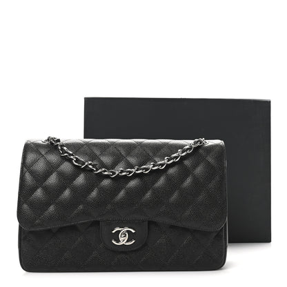 Chanel Caviar Quilted Jumbo Double Flap Black 11 of 11