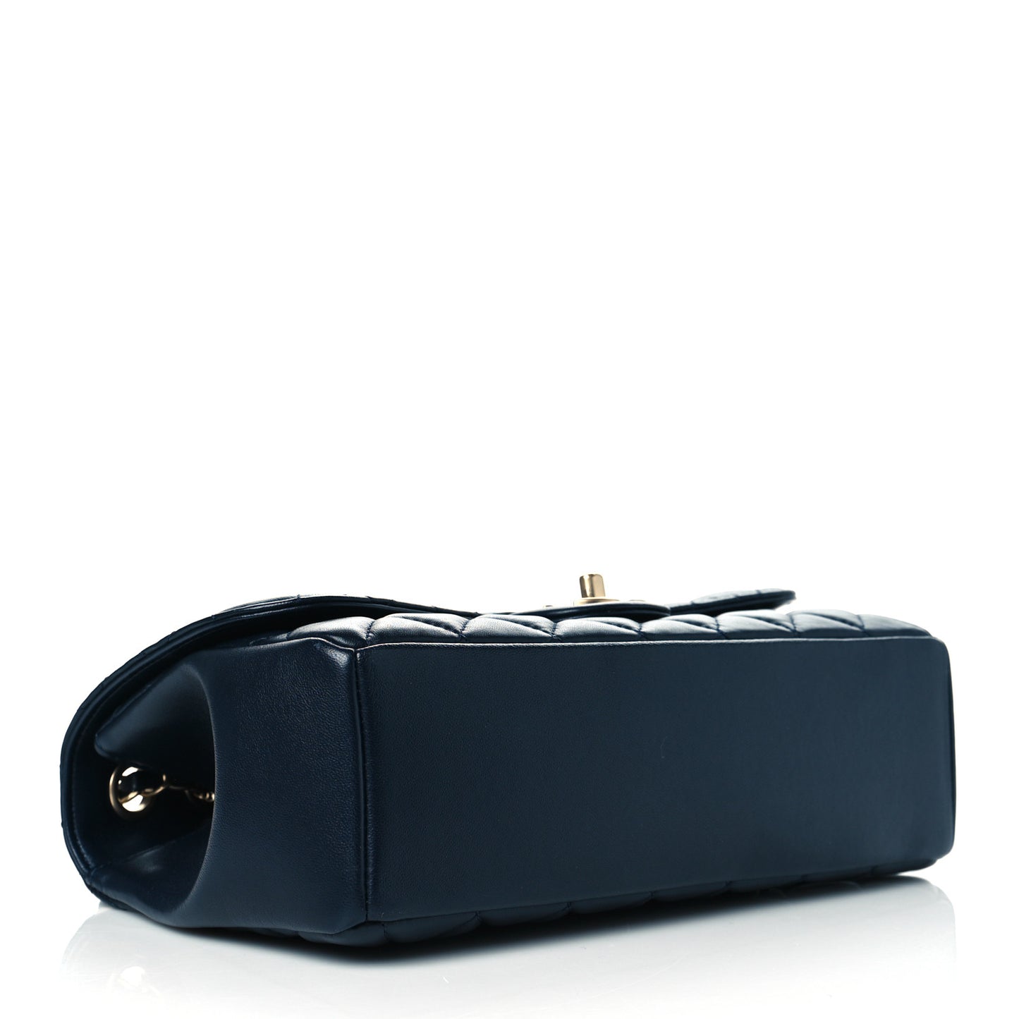 Lambskin Quilted Medium Mademoiselle Chic Flap Navy