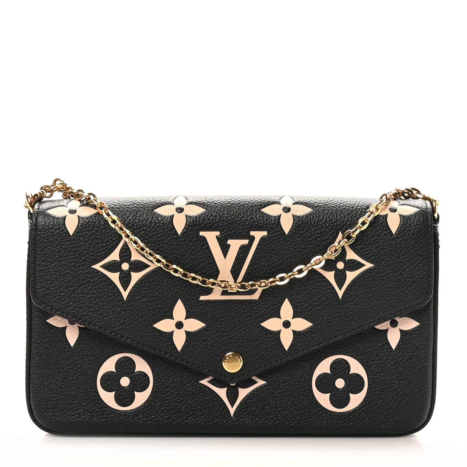 Louis Vuitton Empreinte Monogram Giant Felicie Pochette Black Beige 1 of 10
