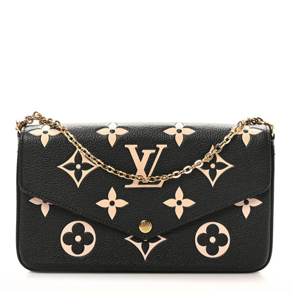 Louis Vuitton Empreinte Monogram Giant Felicie Pochette Black Beige 1 of 10