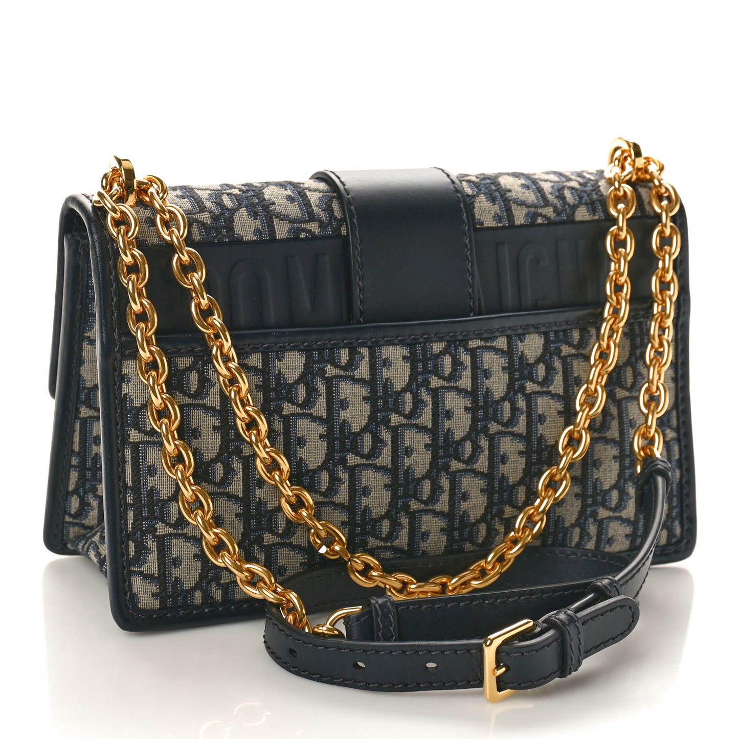 Oblique 30 Montaigne East West Chain Flap Bag Blue