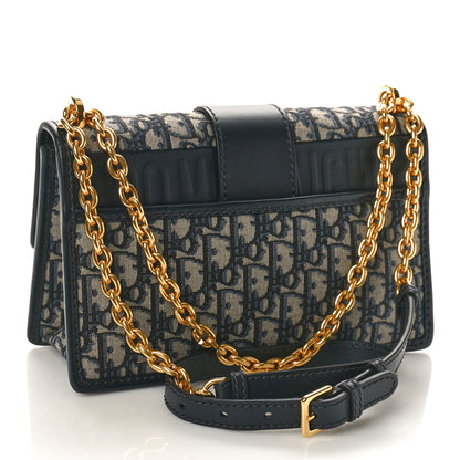 Christian Dior Oblique 30 Montaigne East West Chain Flap Bag Blue 2 of 10