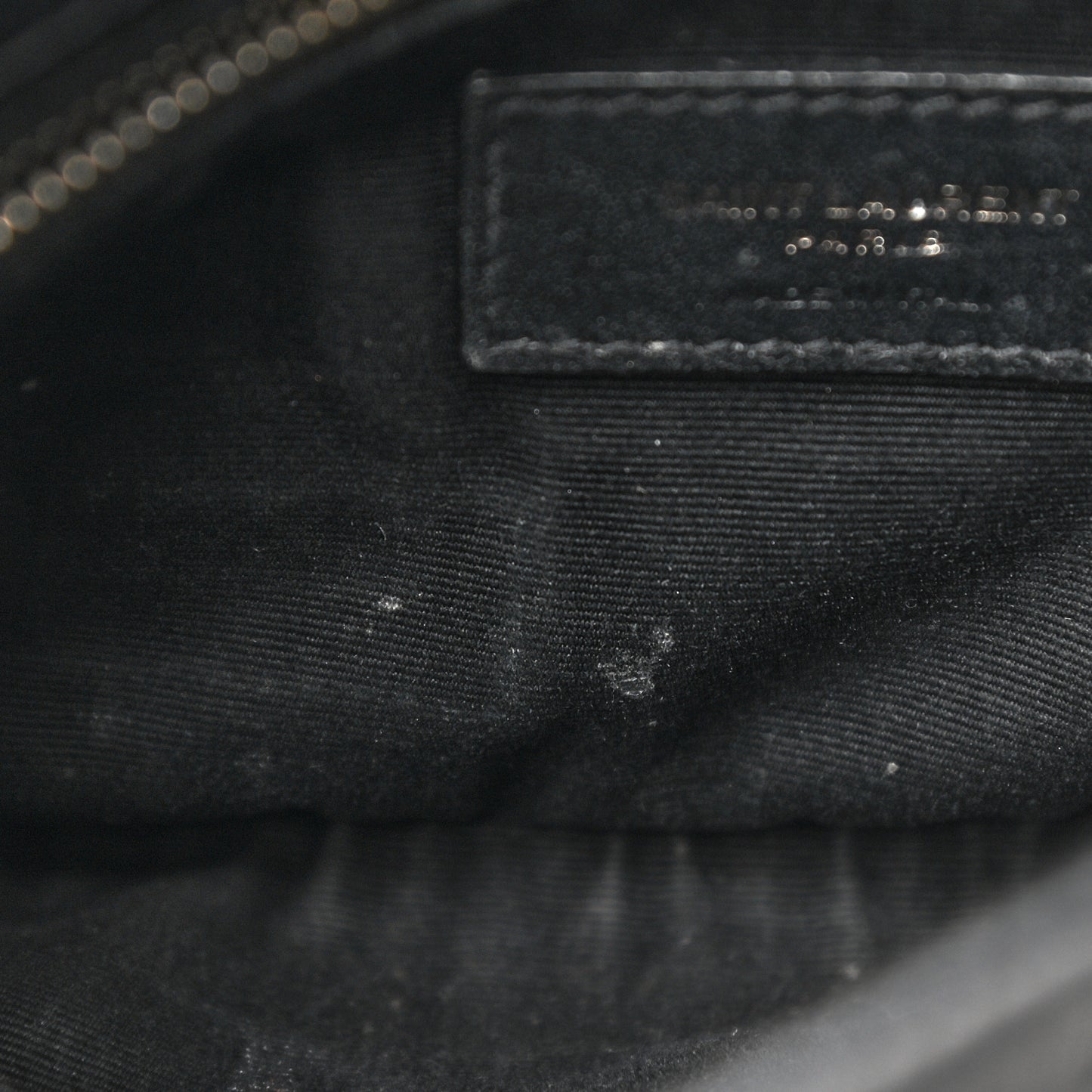 Crinkled Calfskin Matelasse Monogram Niki Chain Wallet Black