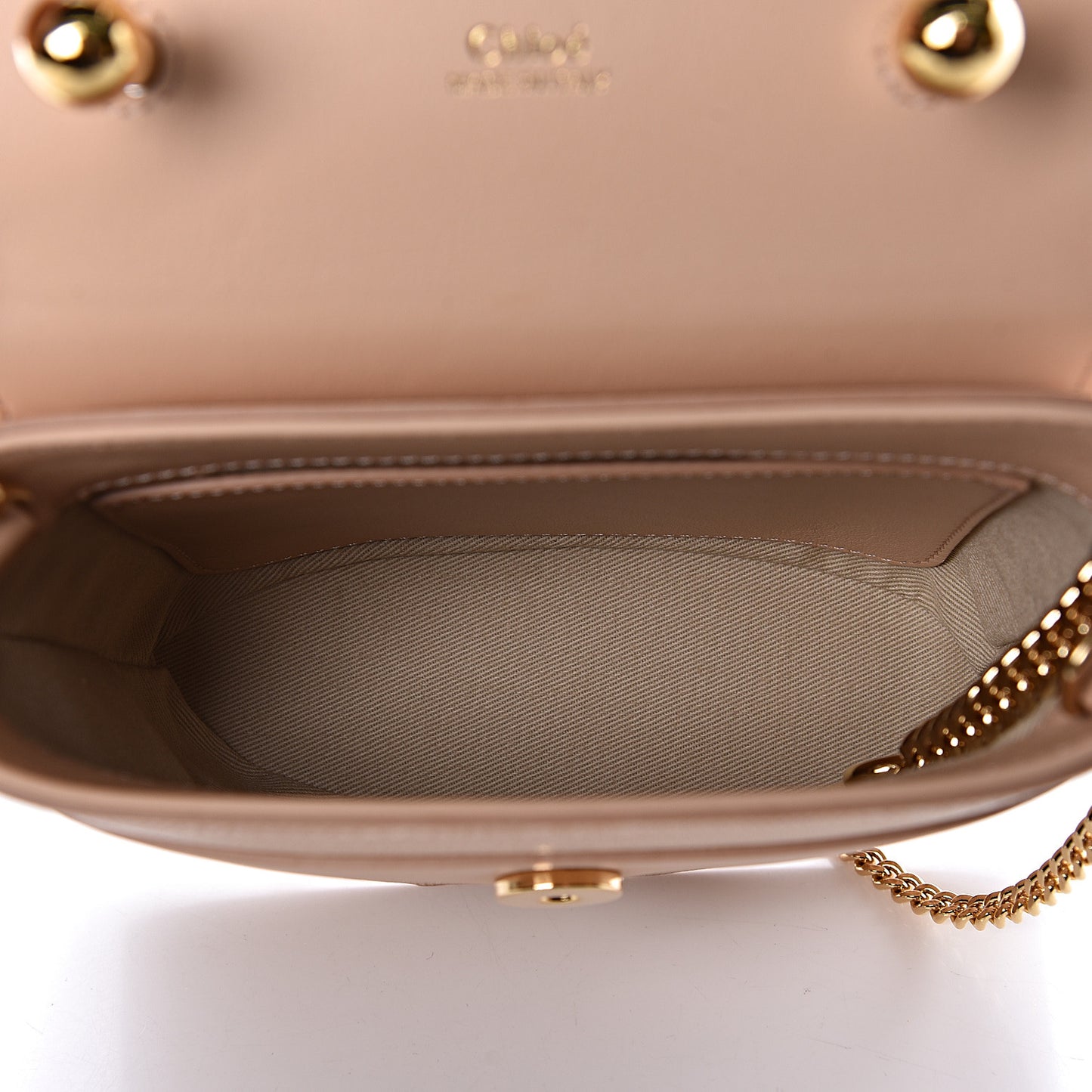 Calfskin Lizard Embossed Small Aby Lock Delicate Pink