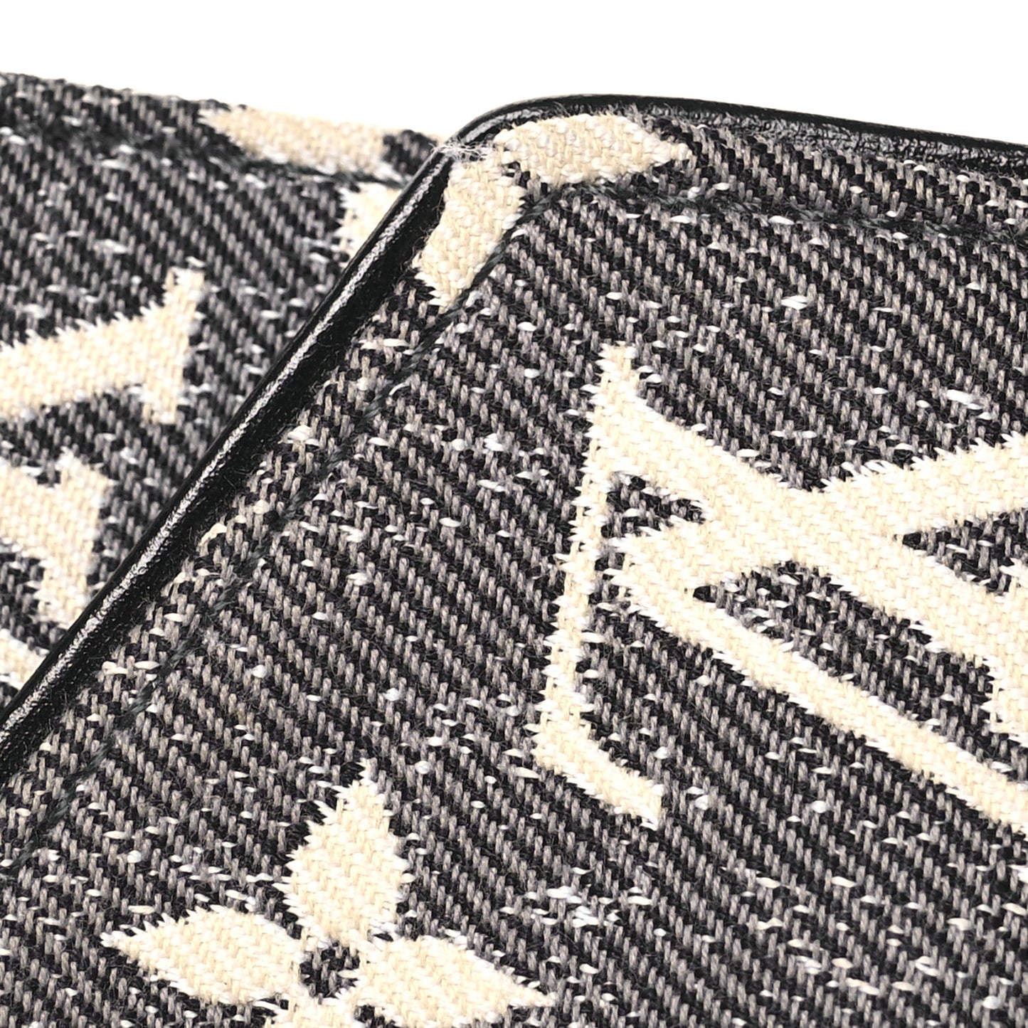 Denim Monogram Jacquard Victorine Wallet Grey