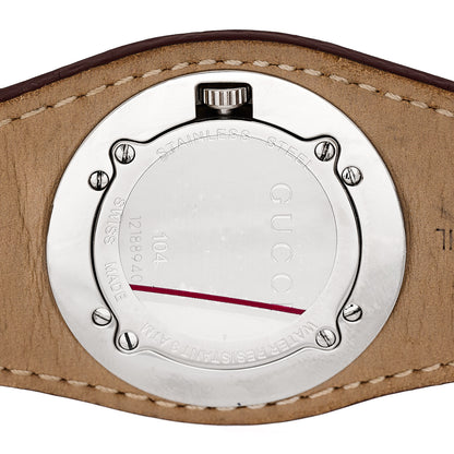 Gucci Stainless Steel Calfskin 31mm 104 Quartz Watch Burgundy 4 of 4
