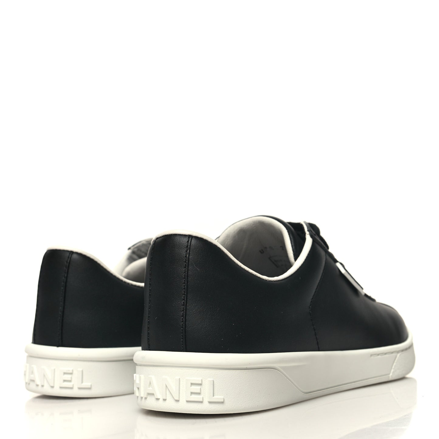 Calfskin CC Womens Sneakers 38 Black
