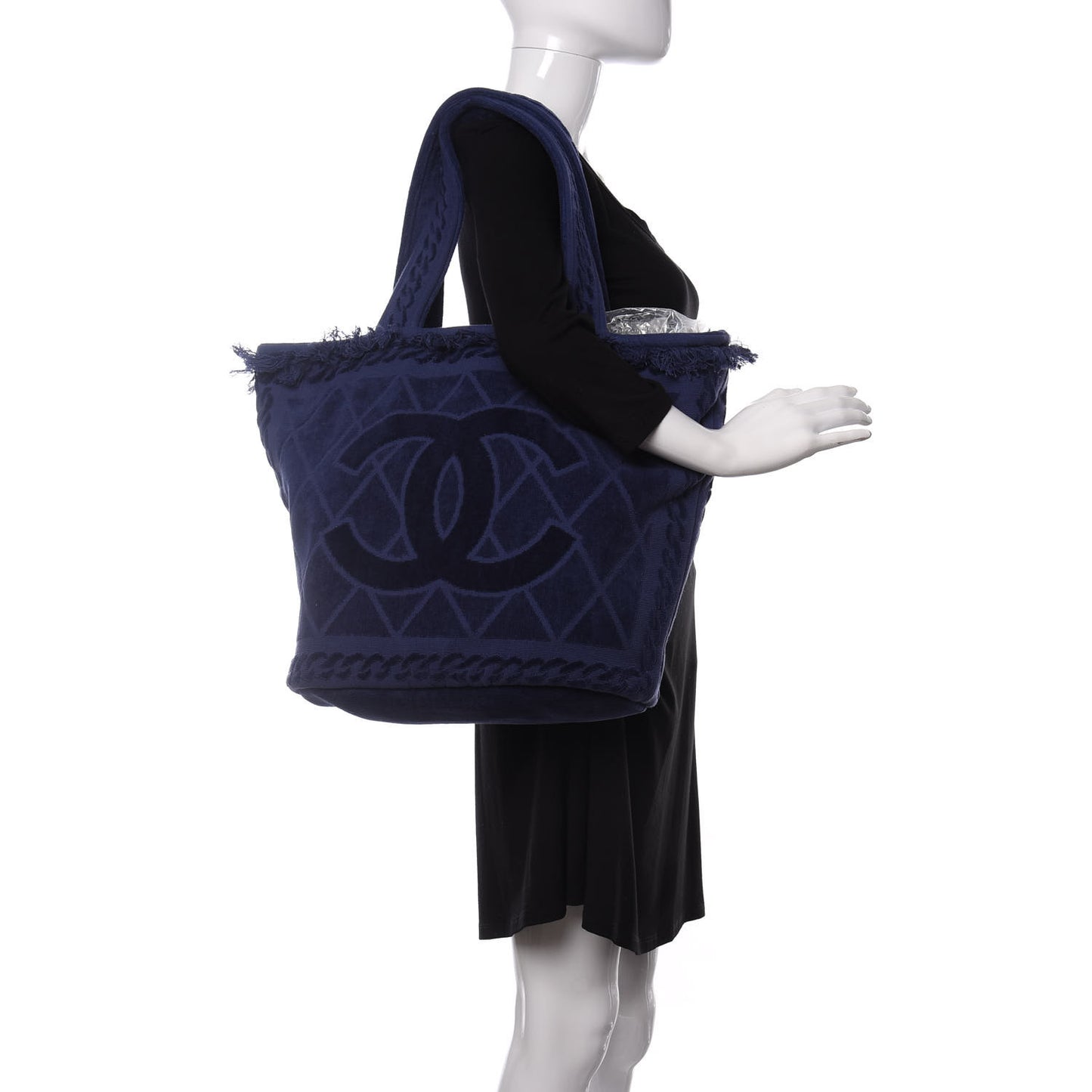 Terry Cotton CC Beach Tote Towel Set Blue