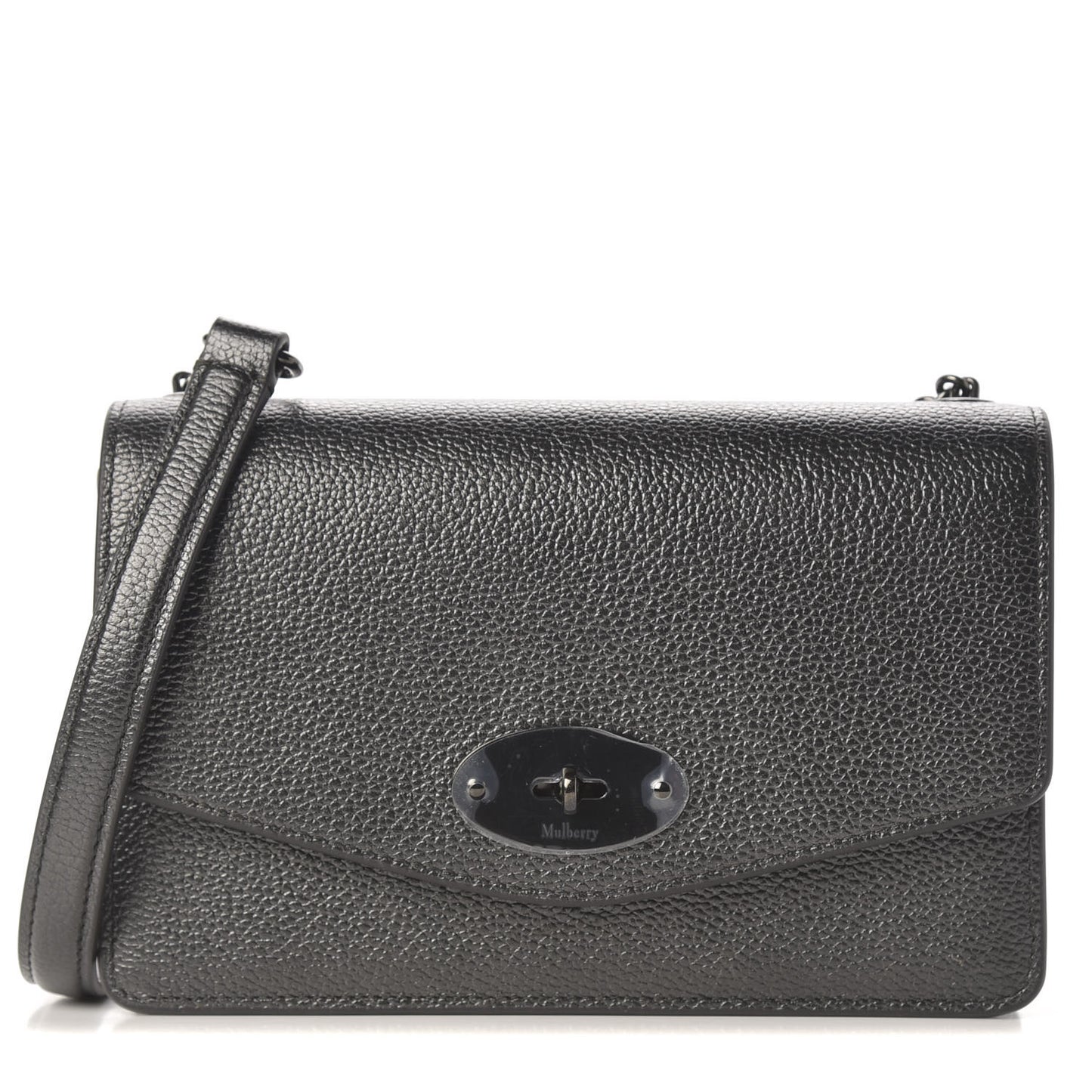 Metallic Grain Calfskin Small Darley Gunmetal