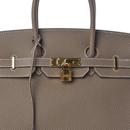 Hermes Taurillon Clemence Birkin 35 Etoupe 27 of 31
